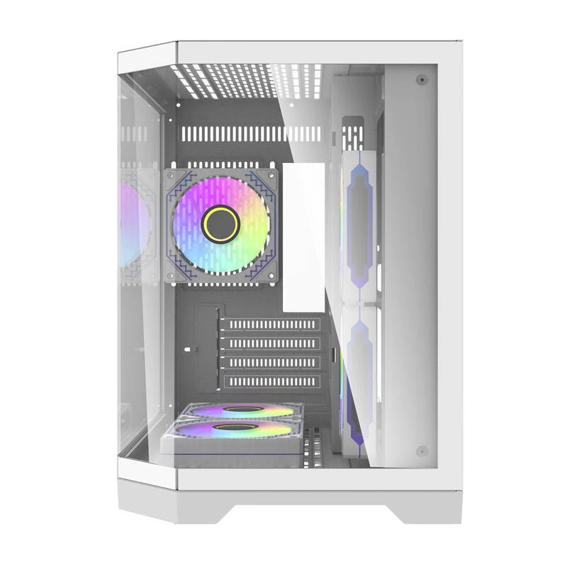 Caja de ordenador Darflash FT350 + 5 ventiladores aRGB (blanca)