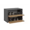 Zapatero cerrado Top E-Shop MODO ANT/ART — antracita y roble, tablero de partículas