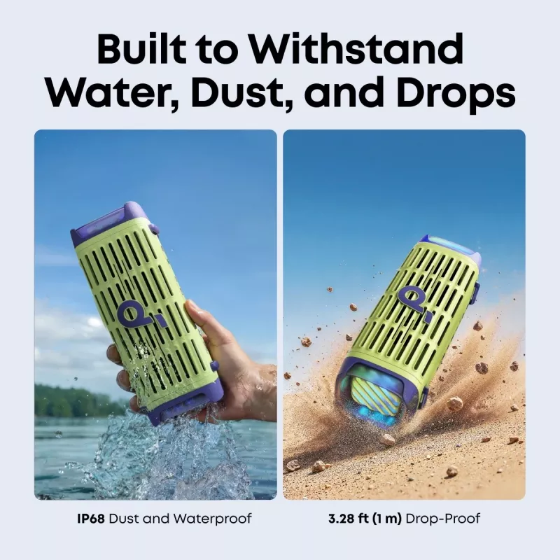 Altavoz portátil Anker Soundcore Boom 3i — 50 W, Bluetooth, resistente al agua, verde