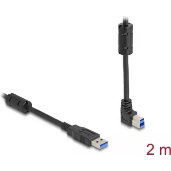 Cable USB DeLOCK conector macho Type-A a conector macho Type-B 90° hacia arriba en ángulo 2 m