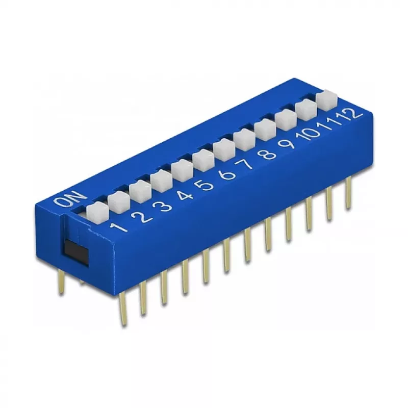 Delock 66388 Interruptor DIP para PCB, azul, 10 uds.