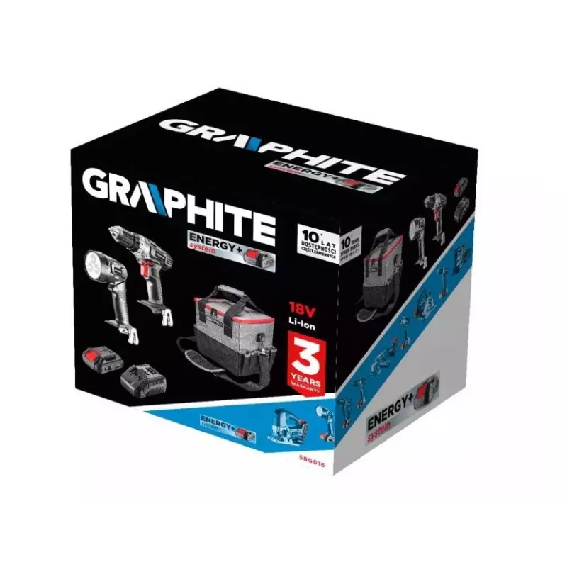 Set de herramientas eléctricas GRAPHITE 5 piezas 58G016