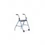 Andador de rehabilitación de dos ruedas ARmedical PPC005 – azul/negro, estructura de acero, altura ajustable, asiento incluido
