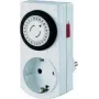 Bachmann Temporizador mecánico mini - Interruptor de red automático - AC 230 V - 3680 Watt - Blanco (852.104)