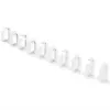 Clip de gestión de cables Secomp 44 x 60 mm gris claro RAL 7035, pack de 10