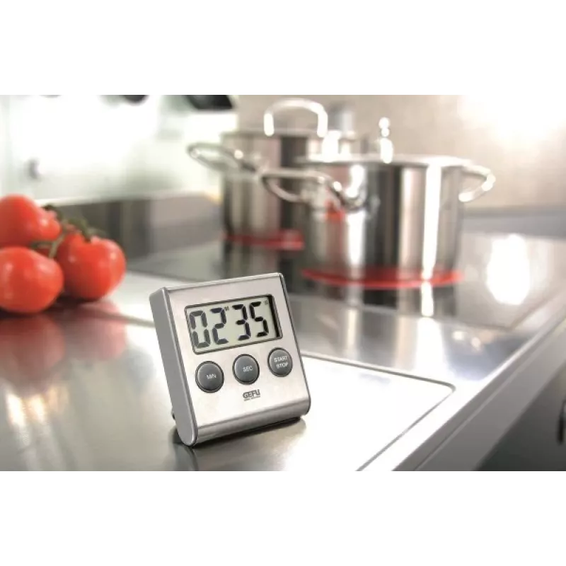 Reloj de cocina digital GEFU CONTARE Negro, acero inoxidable