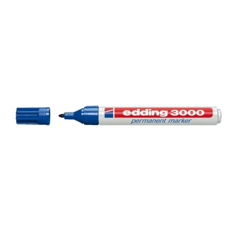 Rotulador permanente Edding 3000 azul 10 uds.