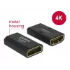 DELOCK Adaptador High Speed HDMI con Ethernet - HDMI-A hembra > HDMI-A hembra 4K Gender Changer negro