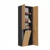 Mueble de baño bajo Topeshop NEL 1K DD ANT/ART KP grafito, roble