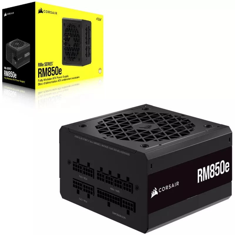 Corsair | Fuente de alimentación ATX totalmente modular y silenciosa (UE) | Serie RMe RM850e | 850 W