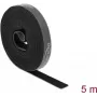 Cinta de montaje DeLOCK velcro en rollo L 5 m x An 15 mm negro