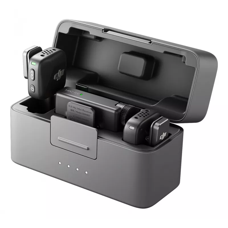 DJI Mic Mini (2 TX + 1 RX + estuche de carga) kit de micrófono inalámbrico - gris oscuro