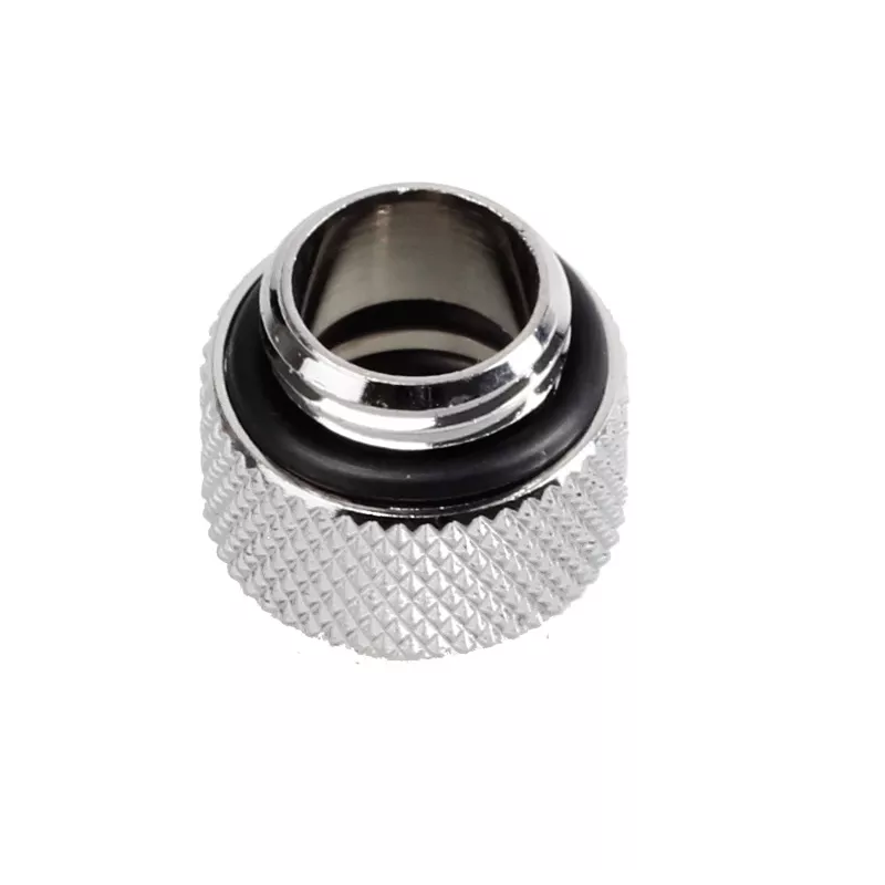 Adaptador multi-link recto Bitspower G1/4 macho a tubo rígido de 12 mm de diámetro exterior - plata brillante