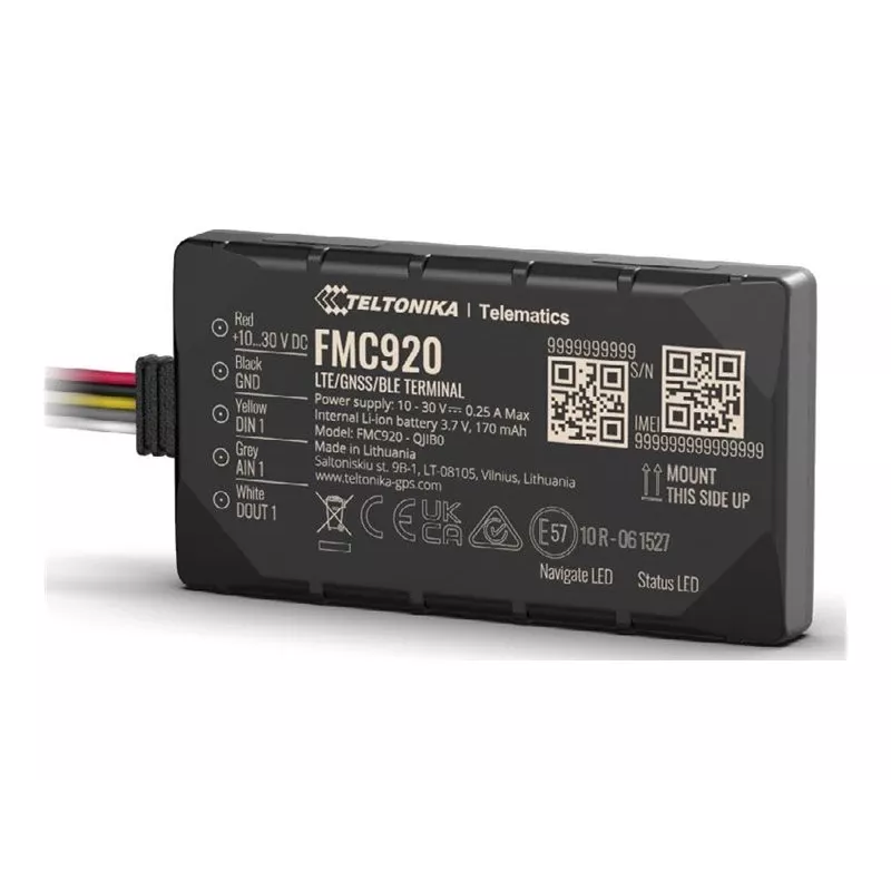 Rastreador GPS Teltonika FMC920 4G LTE CAT 1 0.128GB Negro