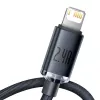 Baseus Crystal Shine Cable USB a Lightning, 2,4A, 2m (negro)