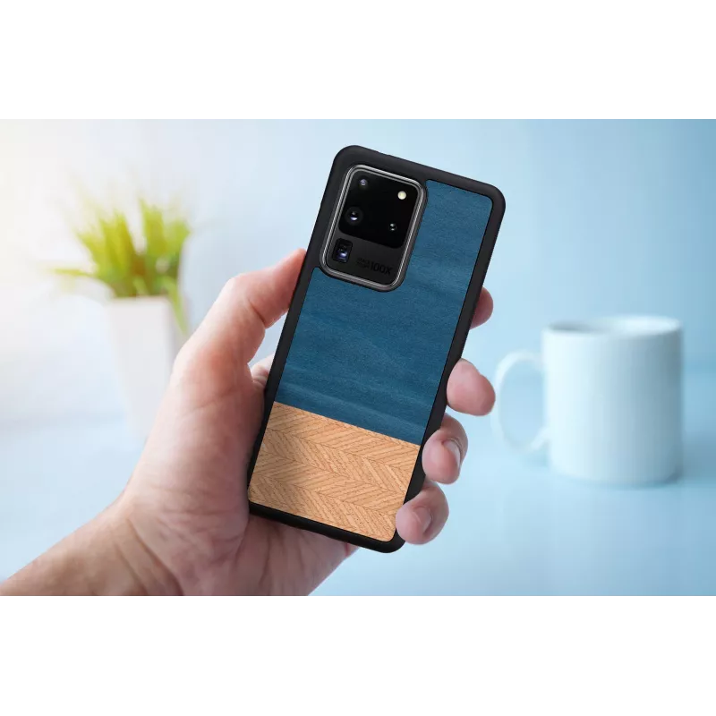 Funda para smartphone Man and Wood Galaxy S20 Ultra denim negro
