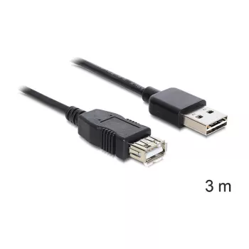 Cable USB DeLOCK EASY-USB 2.0-A 3 m negro