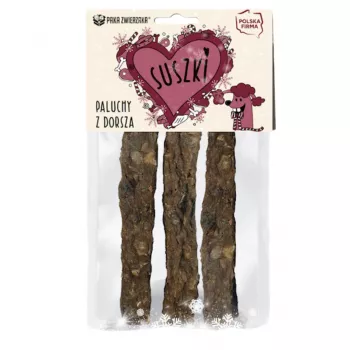 Premios para perros PAKA ZWIERZAKA palitos de bacalao 60 g – con pescado, hipoalergénico, sin cereales