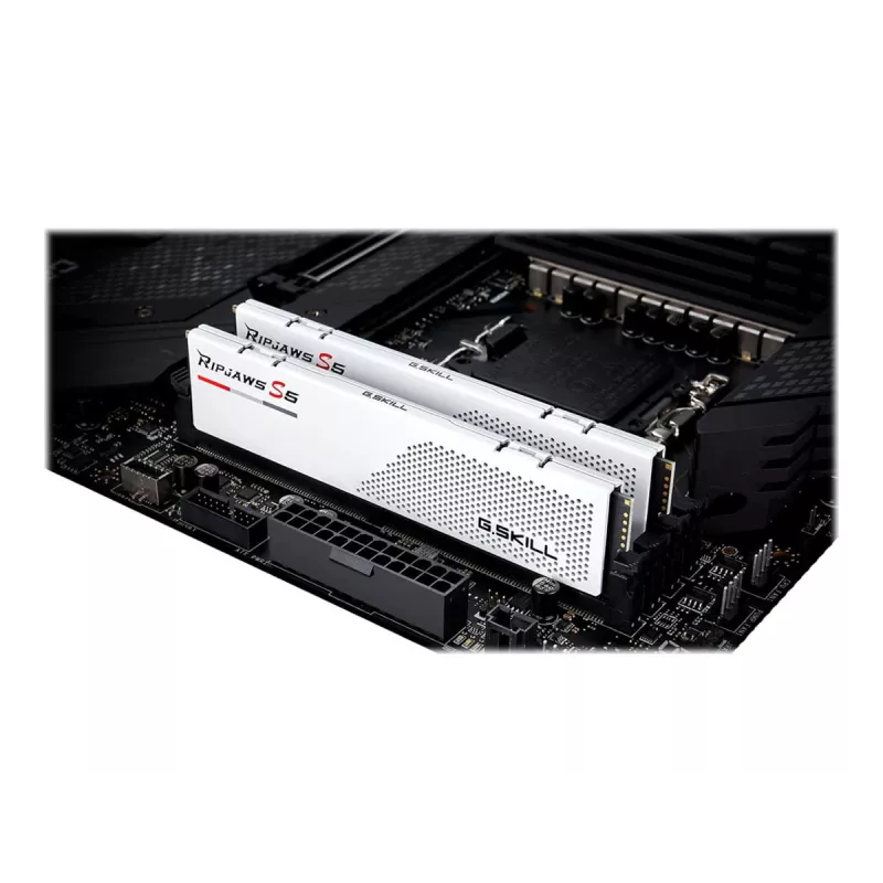 DIMM 32 GB DDR5-5600 (2x 16 GB) Dual-Kit, memoria blanca, F5-5600J4040C16GX2-RS5W, Ripjaws S5, INTEL XMP