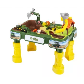 Mesa de arena y agua KLEIN Theo Klein 3948 — mesa de juego de exterior, verde/amarillo, para niños a partir de 1,5 años