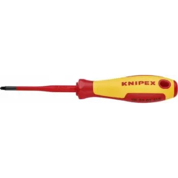 Knipex Destornillador VDE plus/minus, tamaño PZ 1, longitud de hoja: 80 mm (98 25 01 SLS)