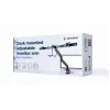 Soporte de escritorio para monitor GEMBIRD MA-DA3-03, 3 brazos, resorte de gas, VESA 75–100x100, soporta 3 pantallas de hasta 27 inch , máx. 18 kg, negro