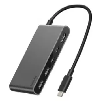 Belkin Connect, USB Type-C, HDMI, USB 2.0 Type-A, USB Type-C, 5000 Mbit/s, 60 Hz, 3840 x 2160 píxeles, negro