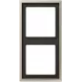 Tapa de interruptor JUNG ES 2982 – negro y acero inoxidable, sin tornillos, 81×152 mm
