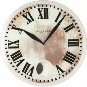 Reloj NeXtime 8162 Romana, Ø43 cm, pared, blanco