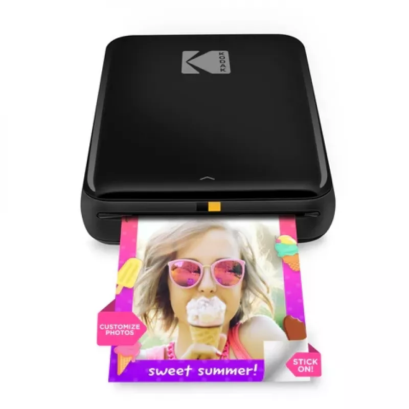 Impresora fotográfica instantánea móvil Kodak STEP Color ZINK 2x3'' 1 ppm, Bluetooth, Negro