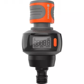 Contador de agua Gardena AquaCount 18350-20, negro/gris/naranja