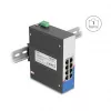 Switch Gigabit Ethernet DELOCK 80163, switch industrial de 8 puertos RJ45, no gestionado, carcasa de metal