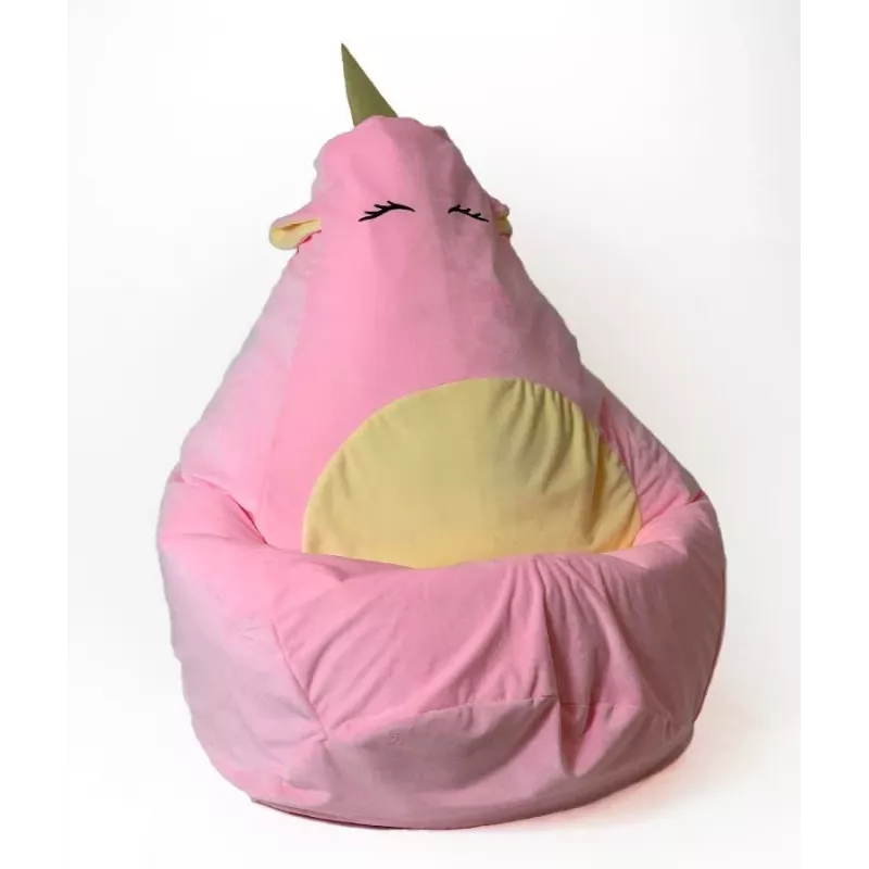 Puf saco Sako unicornio rosa XL 130 x 90 cm