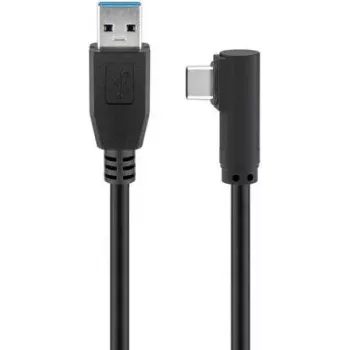 Goobay cable USB-C™ a USB A 3.0 90°, negro, 2 m - conector macho USB 3.0 (Type-A) > conector macho USB-C™ (66503)