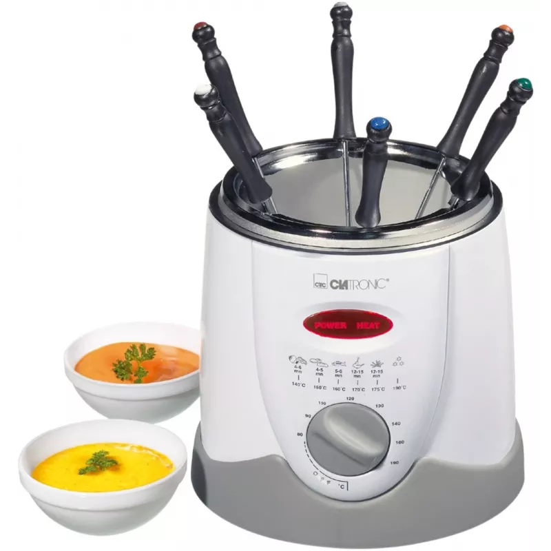 Freidora Clatronic FFR 2916 Single 1 L de sobremesa 900 W gris, blanco