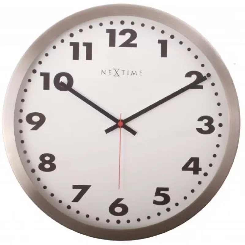 NeXtime Reloj de pared 2521 Arabic, Ø33 cm, blanco