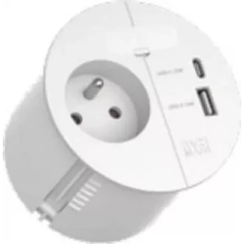 Regleta de enchufes Bachmann LOOP IN CHARGE 938.302 con 1 toma UTE y 1 USB 22W