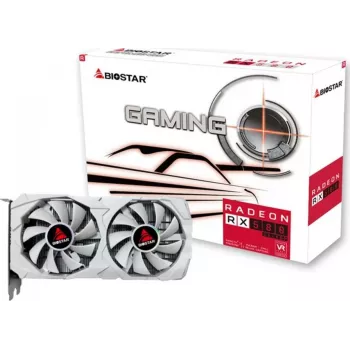 Tarjeta gráfica BIOSTAR Radeon RX 580 8 GB GDDR5, 256-bit, PCIe 3.0 x16, Doble ventilador, 1x HDMI, 2x DisplayPort