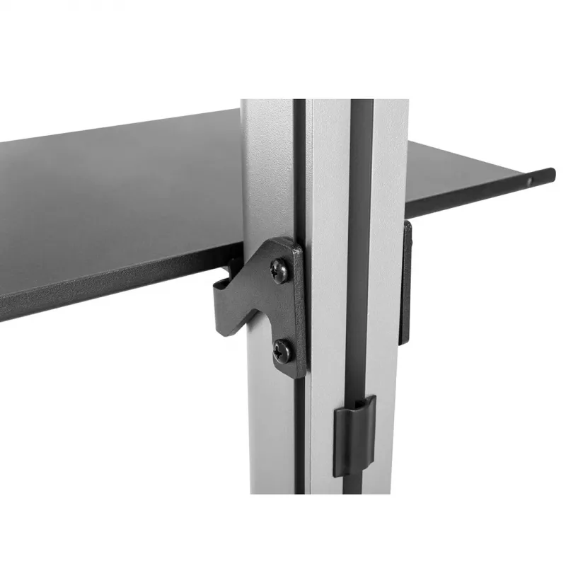 Maclean MC-791N soporte de TV telescópico de suelo a techo con estante, 37-70 pulgadas, 30 kg