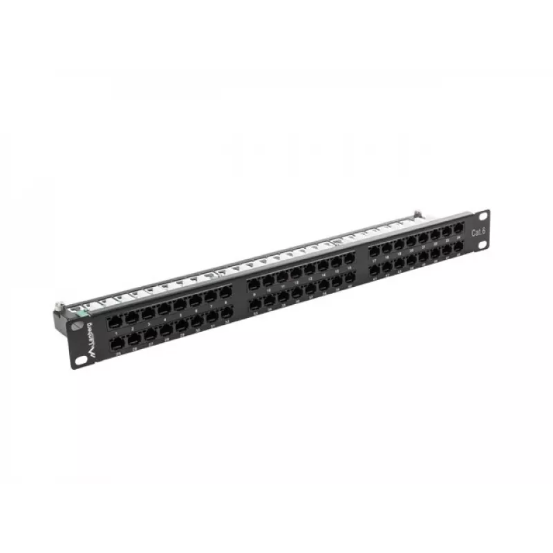 Lanberg PPU6-1048-B - Patch panel - 1U - 19 pulgadas