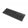 Teclado completo cableado NATEC MORAY Home/Office USB QWERTY US International Negro, 104 teclas, teclado numérico