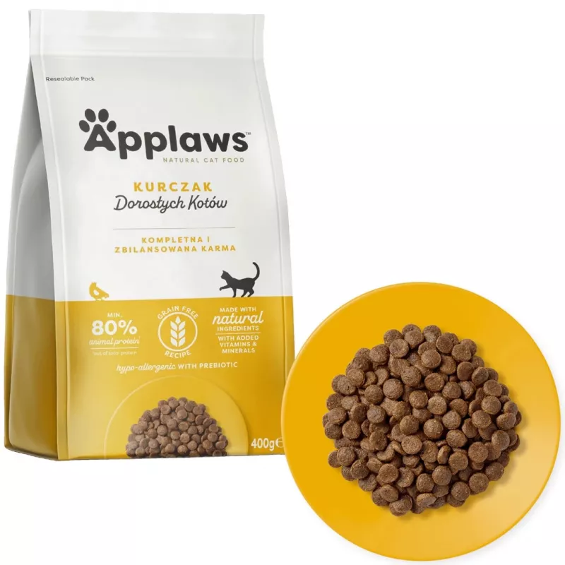 APPLAWS Adult Chicken - Comida seca para gatos - 400 g