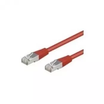Cable de red CAT 5e Wentronic Goobay, SF/UTP, rojo, 10 m - mezcla de cobre CCA (68037)