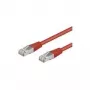Cable de red CAT 5e Wentronic Goobay, SF/UTP, rojo, 10 m - mezcla de cobre CCA (68037)