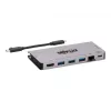 Dock USB-C - 4K HDMI, USB 3.2 Gen 1, hub USB-A, GbE, tarjeta de memoria, carga PD 100W, cable extraíble U442-DOCK5D-GY