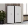 ESTANTERÍA CERRADA OLIV 2D, ANTRACITA/Blanco SET
