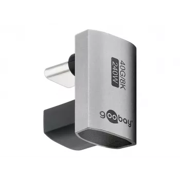 Adaptador USB-C Goobay 180° en forma de U USB4 - conector macho a conector hembra (74445)