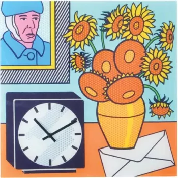 Reloj NeXtime 8170 Go van Go, 43x43 cm, pared, multicolor