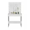 Tocador de dormitorio Topeshop Z.MARINA LUSTRO BIEL — aglomerado blanco, 2 cajones