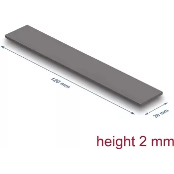 Almohadilla térmica DeLOCK 18477 3 W/m·K gris 20x120x2 mm